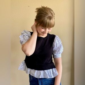 Anthropologie Women’s Black and White blouse Size: S P